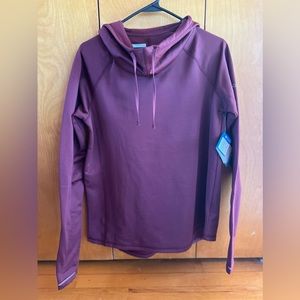 Maroon Columbia hoodie. Fleece lined.  Women’s large. New with tags activewear